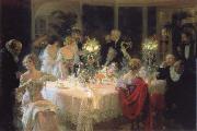 Jules-Alexandre Grun The end of the supper USA oil painting artist